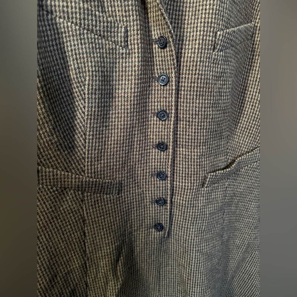 Ralph Lauren Blue Label Vintage Wool Dark Academia Tweed Lined Midi Dress Sz 8 - Picture 2 of 8